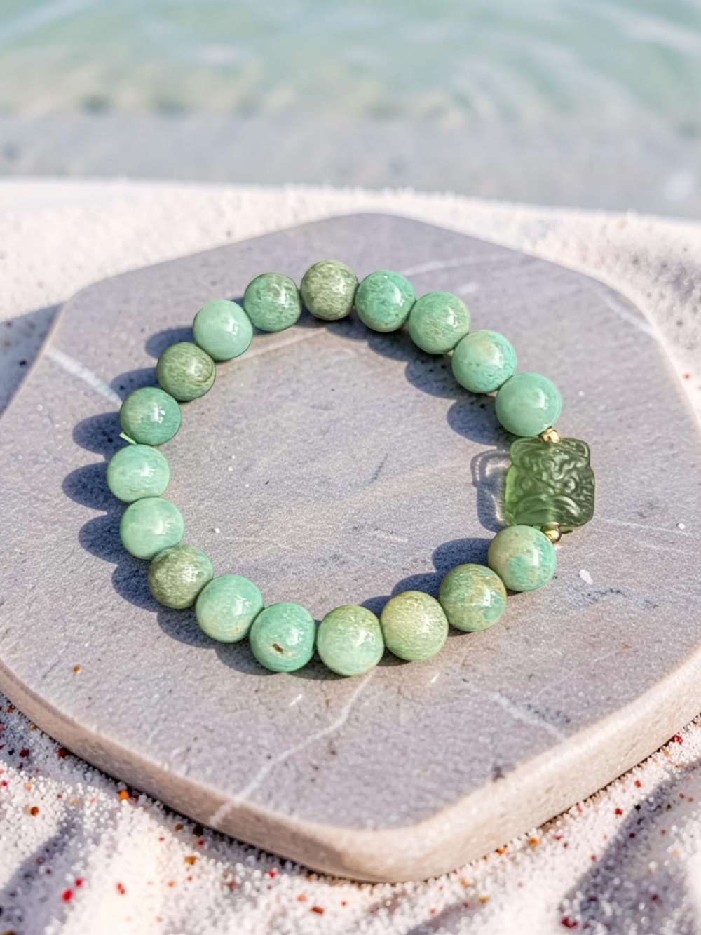 10mm Dark Green Chrysoprase Bracelet